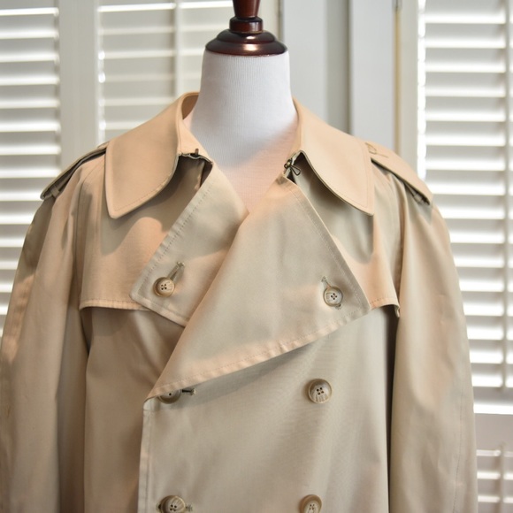 Vintage Christian Dior Trench Coat double breasted 46R - Picture 14 of 16